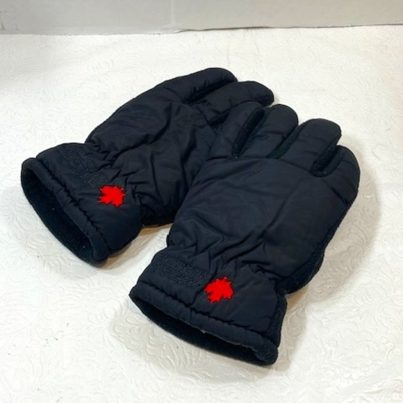 Black Thermal Fleece Lined Winter Ladies Gloves Small - Picture 1 of 10
